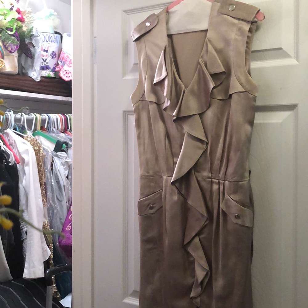 Shiny Tan dress